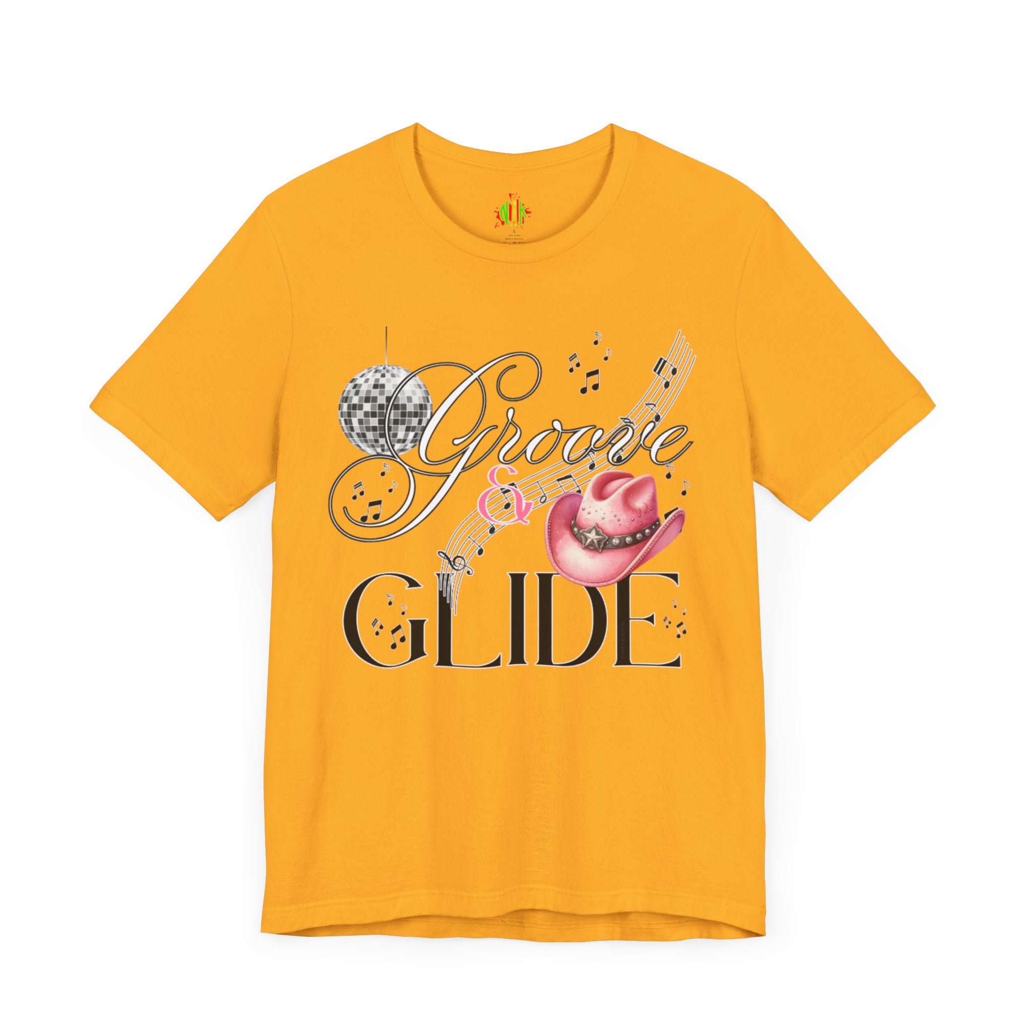 Groovy Glide Unisex Jersey Tee - Fun Retro Music Vibes
